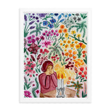 From A Woman Grows A World Framed Print