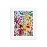 From A Woman Grows A World Framed Print